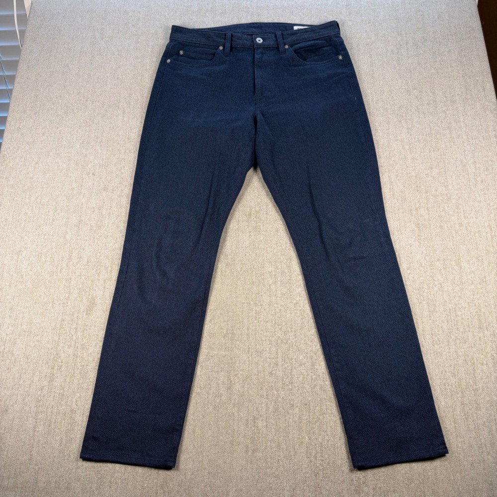 Bonobos Slim Fit Pants Mens 33/32 Blue Textured 5-Pocket Trousers